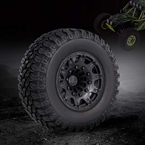 OWSOO 4pcs 105mm RC Wheel 1/10 RC Car Truck Caminhão de percurso curto Pneus de caminhão off-road co