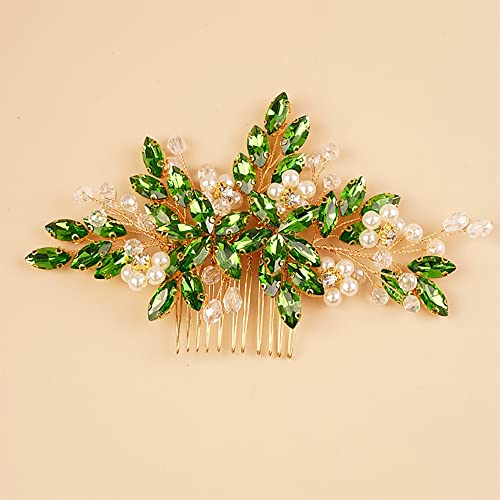 Peine Kercisbeauty Emerald Crystal para cabello verde miniatura 4