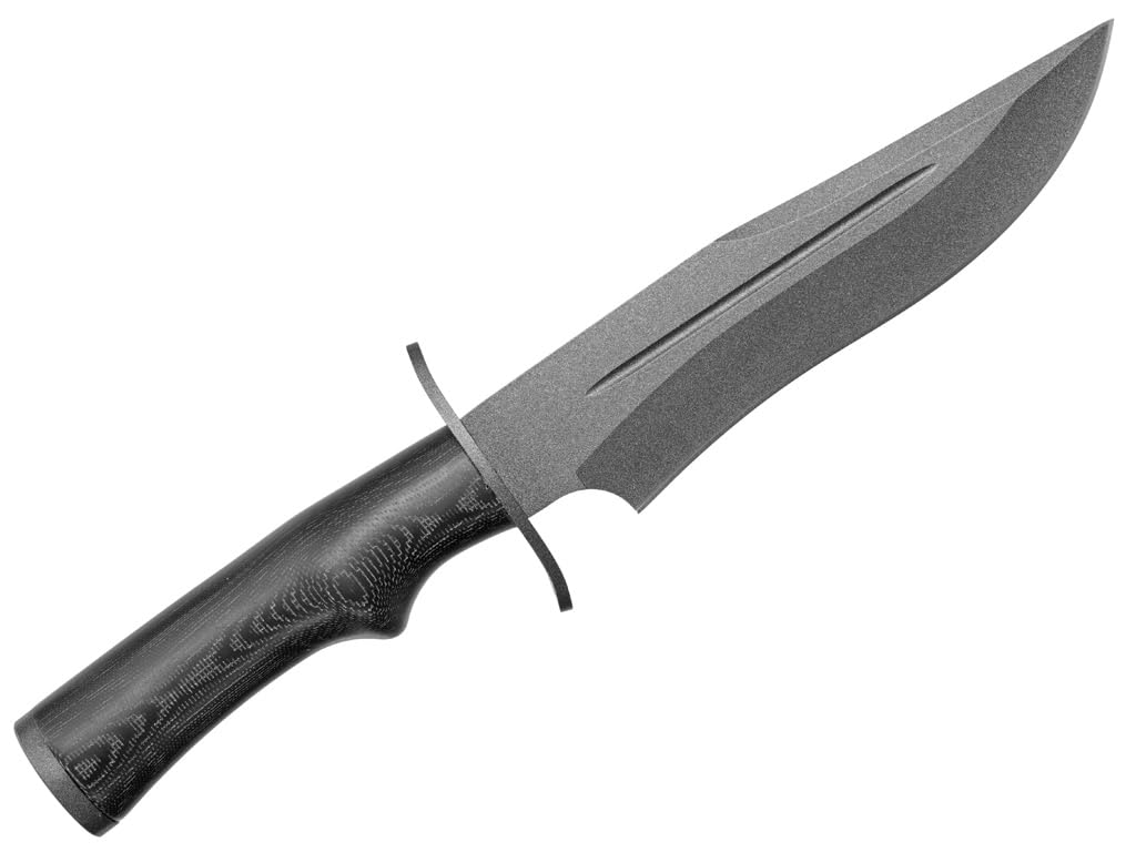 LO TRINCO YO Muela Cuchillo de Caza PARABELLUM- 17N con Hoja de Acero Inoxidable MOVA (1.4116) de 17 cm y empuñadura de Micarta negra para Caza, Pesca, Supervivencia y Bushcraft