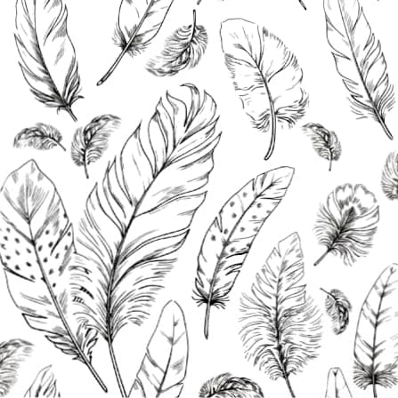 Image of Veki Luxury Floral & Botanical Geometric Wallpaper Mural - Waterproof, Moisture-Proof, Self-Adhesive PVC Wall Sticker for Home & Hotel Decoration (45cm x 300cm) (Black Feather)