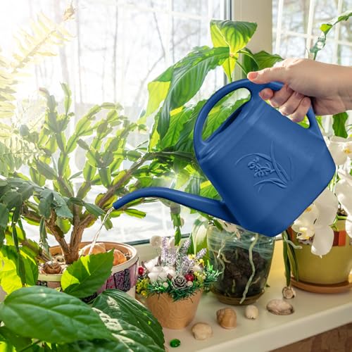 Image of Plastic Watering Can -1 /2 Gallon - Blue | With Long Spout for Watering-Home Indoor and Outdoor Garden