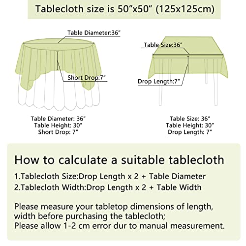 Image of B-COOL Sequin Tablecloth Party Decoration Glitter Fabric: Sparkly Emerald Green 50x50 Inch Kitchen Linen for Square Head Centerpeices Party Decorations Christmas Decor