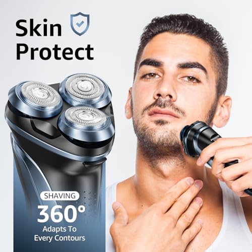 Rechargeable Waterproof Electric Razor for Men with Trimmer - Image 7