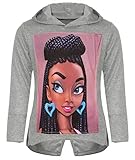 Kinder Mädchen Kapuzen Pullover Pulli Hoodie Sweatshirt 30231 Grau 116