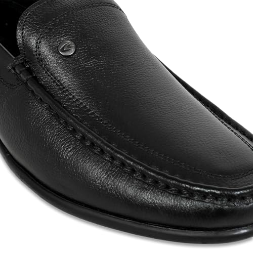 Image of Allen Cooper Genuine Leather Casual Shoes with Ankle Support, Anti Slip Technology, Better Padded and Cotton-Like Memory Foam Cushion Insole(24815Color Options- Black /Brown, Sizes- 6,7,8,9,10)