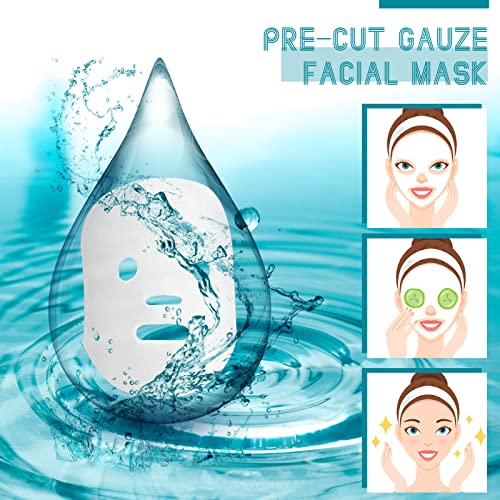 Maitys 150 Pieces Pre-Cut Gauze Facial Cotton Beauty Gauze Skin Care Face For Facial Spa, High Frequency (8 X 10 Inch, Round Face Style) #TOP3