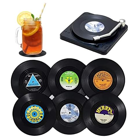 Posavasos de Discos de Vinilo Retro Cover