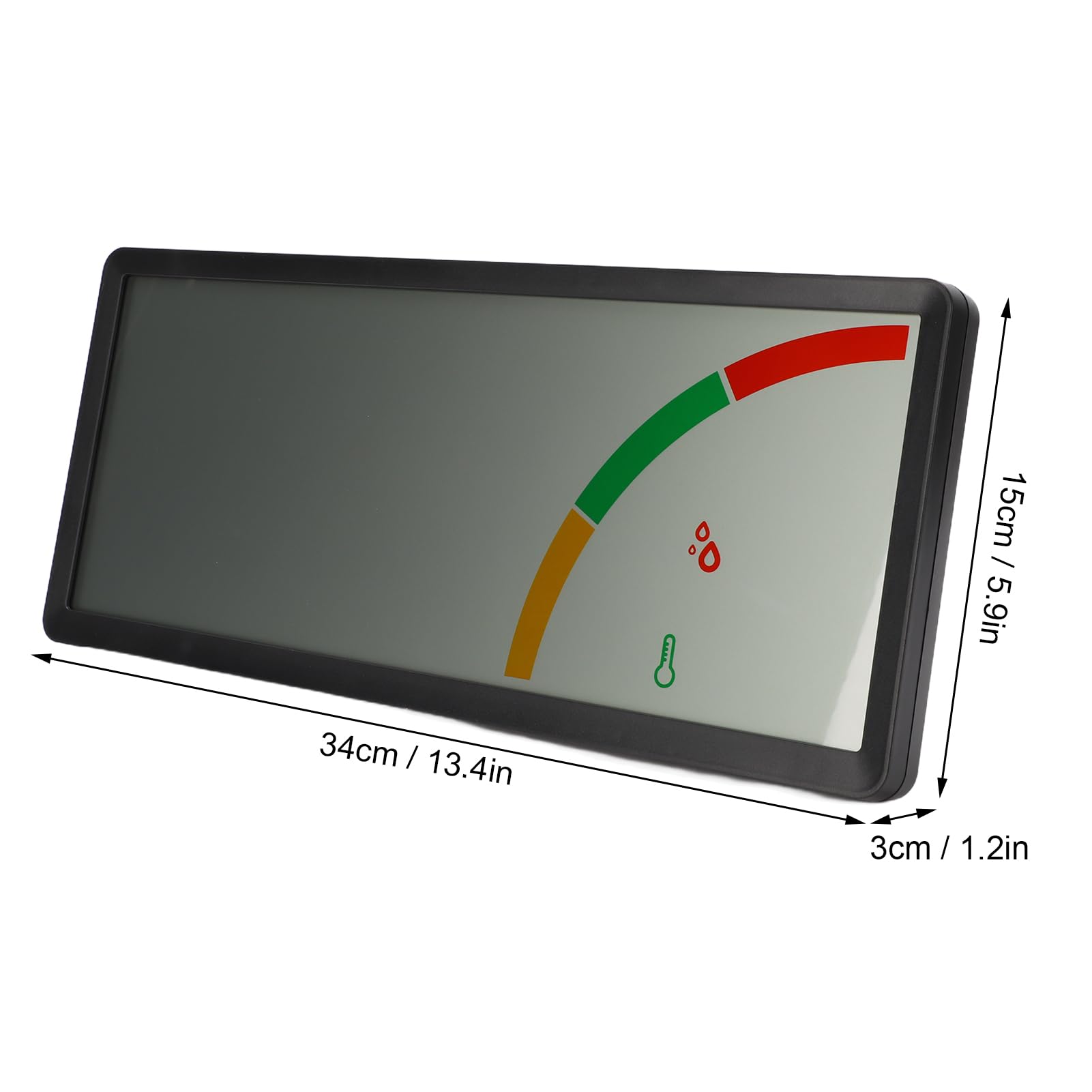 Asixxsix Orologio Parete Digitale, Orologio Digitale Grandi Dimensioni Alimentato Batteria Doppio Display Calendario, Parete Display Trasparente Camera Letto, Aula, Ufficio