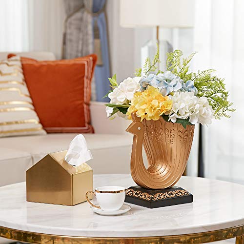 Pauw Hars Vaas Woonkamer Bloemstuk Decoratie Veranda Tv Kast Model Kamer Thuis Zachte Decoratie 22x21x20cm - Afbeelding 3