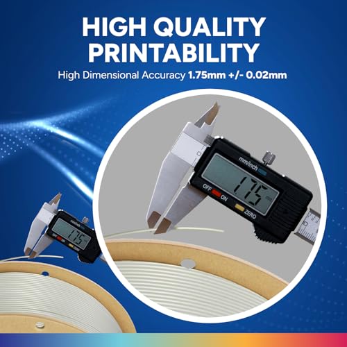 Image of OVERTURE PLA Plus (PLA+) Filament 1.75mm, Stronger & More Durable, Professional Toughness 3D Printer Filament 1kg (2.2lbs), High Precision + /- 0.02mm, Tangle-Free (Champaign)