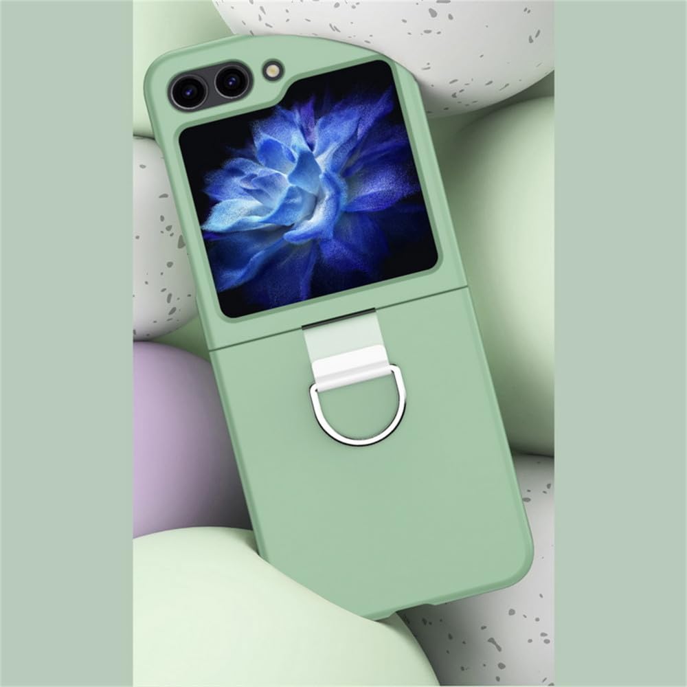 EKSED Custodia Pieghevole per Samsung Galaxy Z Flip 5 5G con Anello Cover Rigida Trasparente per paraurti Protettivo Z Flip 5