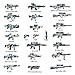 200+ Pcs Military Weapon Pack Accessories Kits Toys, Swat Team Building Block Toys, Military Soldier Style Weapon Sets, Army Equipment Gear Sets, Accessories Compatible with Major Mini figure