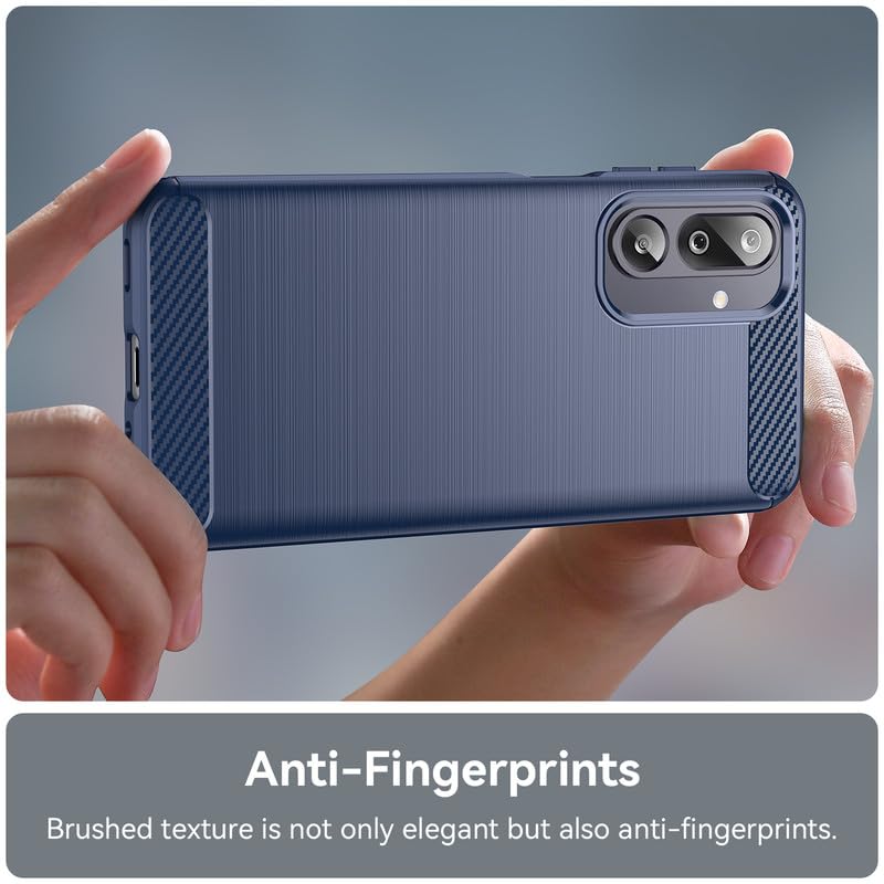 Image of Hybrid Carbon Fiber Back Case for Samsung Galaxy M36 5G / F36 5G (Blue)