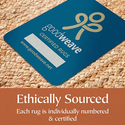 Second Nature Online - DHAKA Jute Area Rug | 100% Natural Fiber | Hand Woven | Ethical Trade | Eco-Friendly (Rectangle - 60 x 180 cm)