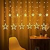 One94Store Star Curtain LED String Lights – 138 LED, 8 Flash Modes, Warm White Copper Wire Fairy Lights for Window, Wall, Garden, Diwali, Christmas, Wedding & Home Decoration (3 Meter) #1