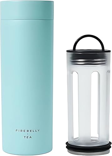 Miniatura 13 de Firebelly Tea, Taza infusor de té de viaje con colador, vaso aislado para té o café de hojas sueltas, botella a prueba de fugas para bebidas
