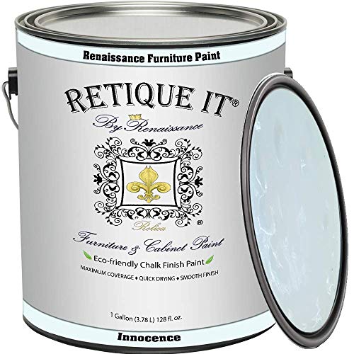 Retique It Chalk Finish Renaissance Furniture Paint, Gallon, 31 Innocence