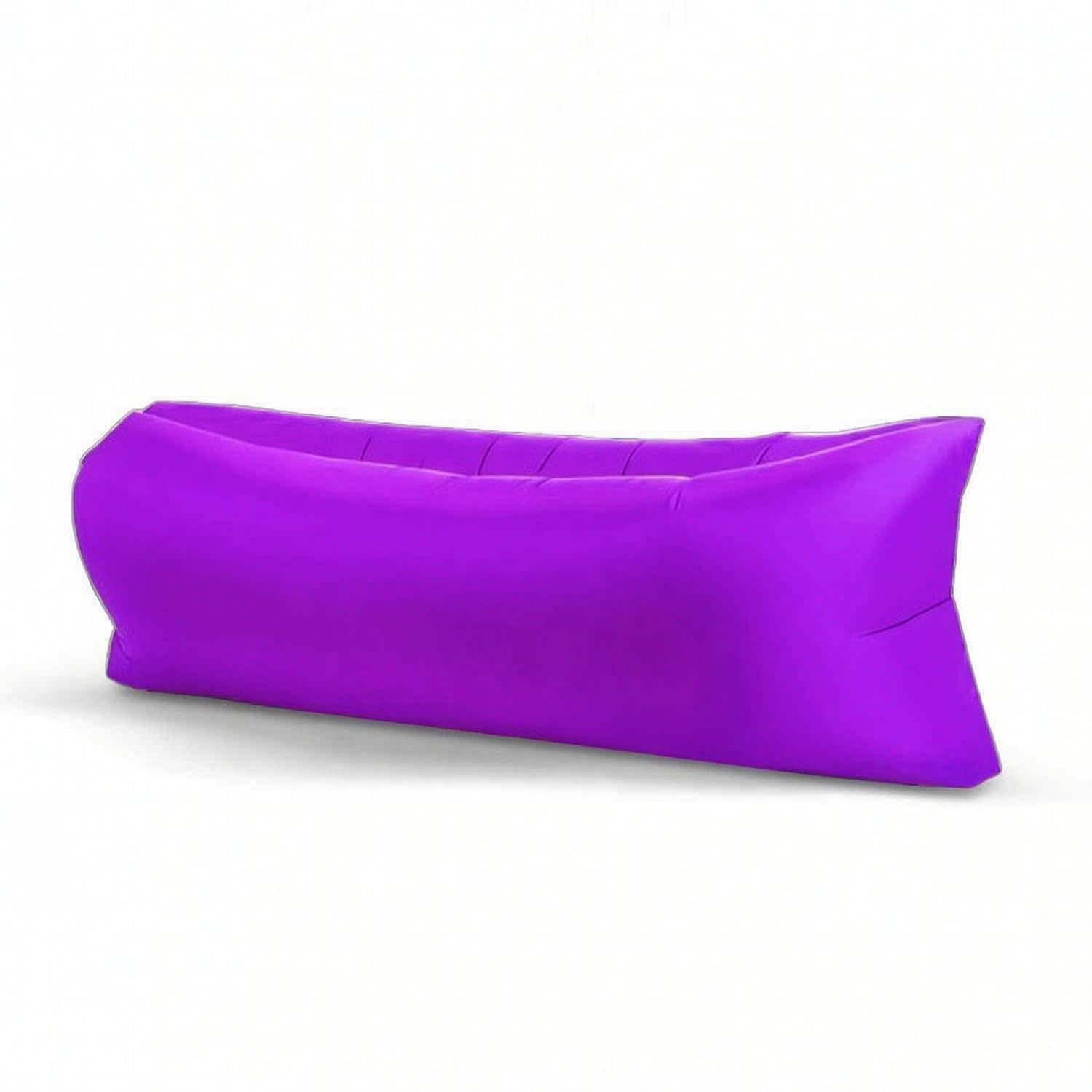 Lightweight Inflatable Lazy Sofa Portable Inflatable Sofa Foldable Lazy Lounger Heavy Duty for Campers, Travelers, Camping, Beach, Park, Backyard, Purple-image-4