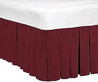 Vista 10 de Home Soft Things Falda de cama clásica de microfibra con volantes, diseño elegante de microfibra sólida envolvente con caída de 14 pulgadas, ropa