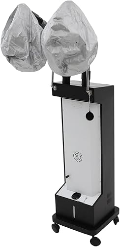 Miniatura 8 de DNYSYSJ Secador de pelo con capucha, soporte profesional para secador de pelo con 5 modos y temporizador ajustable, capó de salón con capucha y