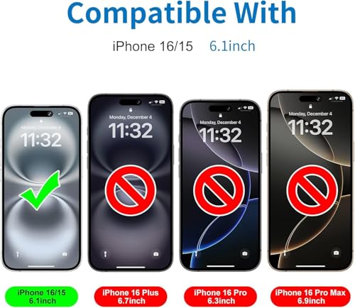 Image of Matte Tempered Glass Screen Protector Compatible for iPhone 15 /16 /14Pro [Matte] with Edge to Edge Coverage - Case Friendly, Anti-scratch [PACK OF 1]