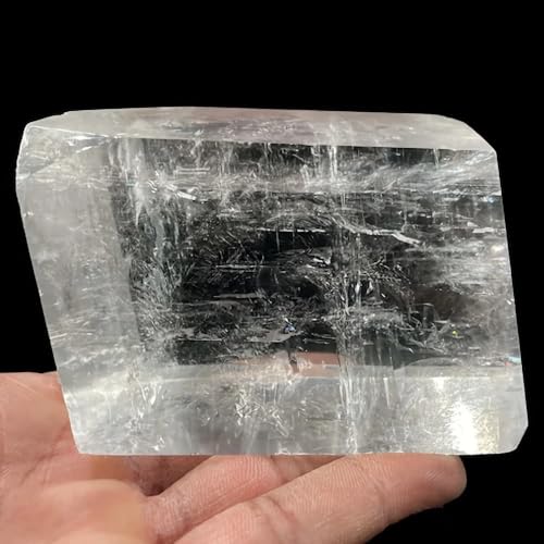 60-90g 1pc White Calcite Cube Raw Crystal Stones Optical Calcite Crystal Quartz for Decoration and Collecti Gemstone Stone