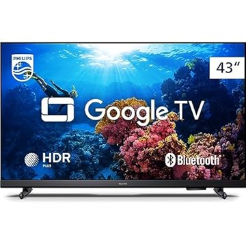 Smart TV Philips 43" Full HD 43PFG6918/78, Google TV, Comando de Voz, HDR, 3 HDMI, Wifi 5G, Bluetooth