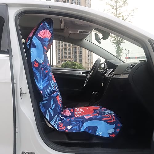 Image of Car Seat Cover Protector Front Seats,for Gym Workout,Running,Swimming,Beach and Hiking,Waterproof Sweat Towel Bucket Seat Covers for Cars SUV Trucks (Dinosaur, 1Pcs)