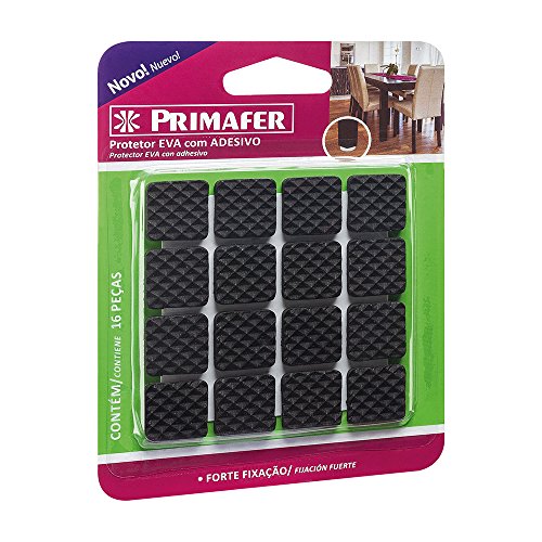 Protetor de espuma vinílica acetinada (EVA). Cartela com 16 Peças, Pincéis Atlas, Preto