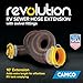 Camco Revolution 10-Foot Camper/RV Sewer Hose Kit - Features Pre-Attached 360-Degree Rotating Fittings - Includes Wire Guards (39639)