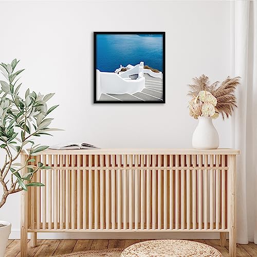 Americanflat 18x18 Picture Frame with Polished Plexiglass - Streamline Collection - Thin Border Square Frame for Wall Display - Hanging Hardware Included - Black