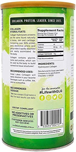 Great Lakes Gelatin, 4 Pk Collagen Hydrolysate 16 - Ounce Cans and by The Cup Shaker Combo