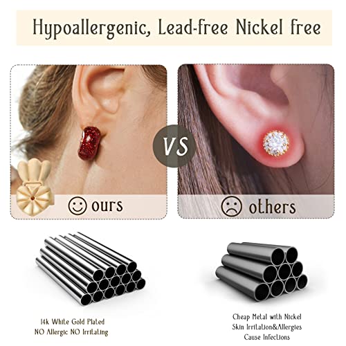 10 Pcs Large Earring Backs For Studs Adjustable Heavy Earring Support Backs Large Earring Lifters 3 Color Earring Backs For Droopy Ears To Prevent Drooping #TOP2