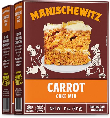 Manischewitz Carrot Cake Mix 11 oz (2 Pack), Kosher for