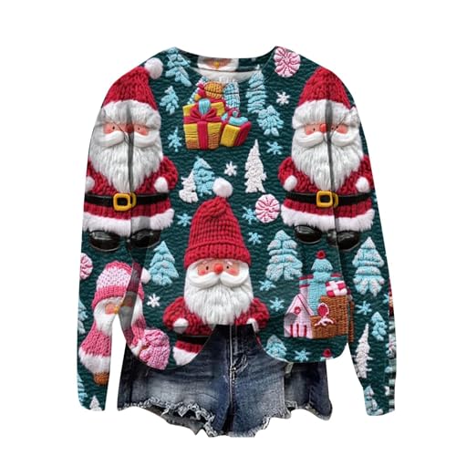 Sweatshirt femme pull-over manches longues doux et chaud taille S - 4