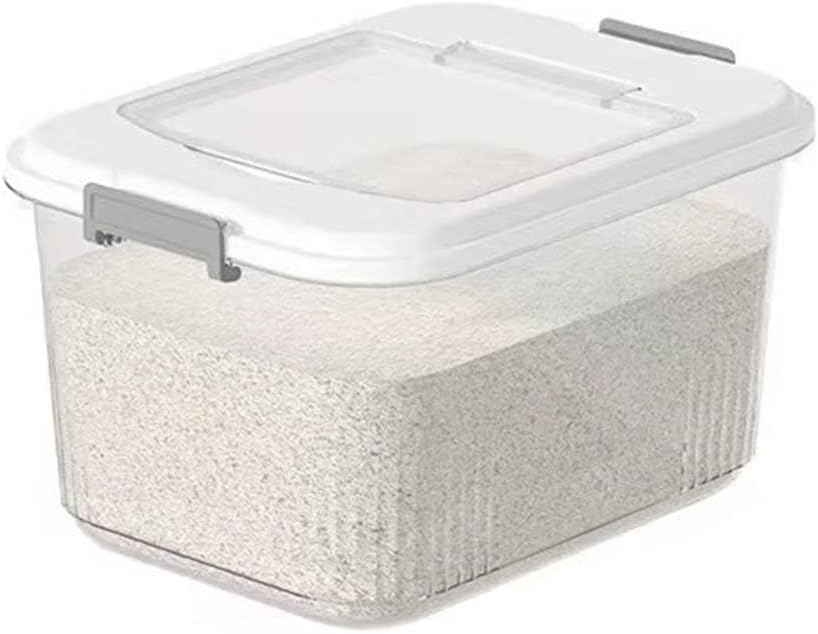 Dispenser Rice Storage Box Grain Container Sealed Cereals Bucket Dog Food Kitchen Organizer