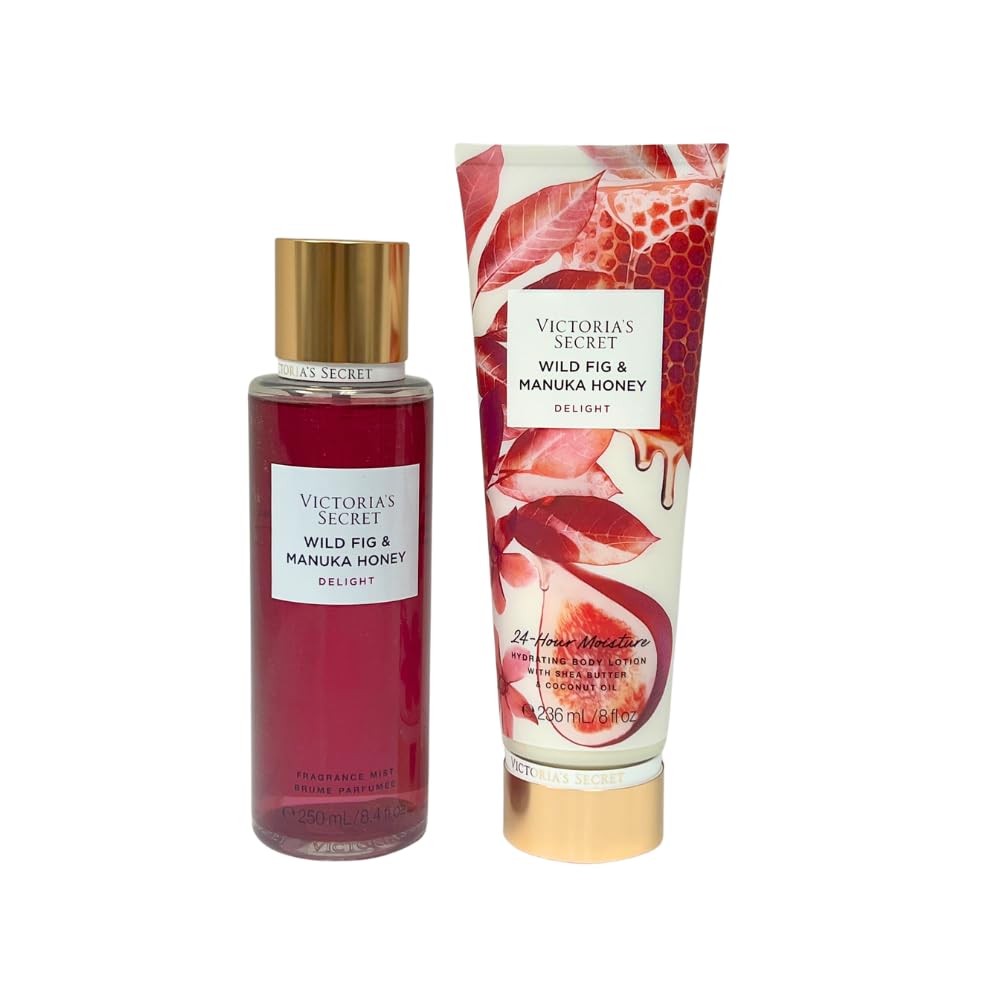 Victoria's Secret WILD FIG MANUKA HONEY DELIGHT 2pc bundle Mist  Lotion for Women