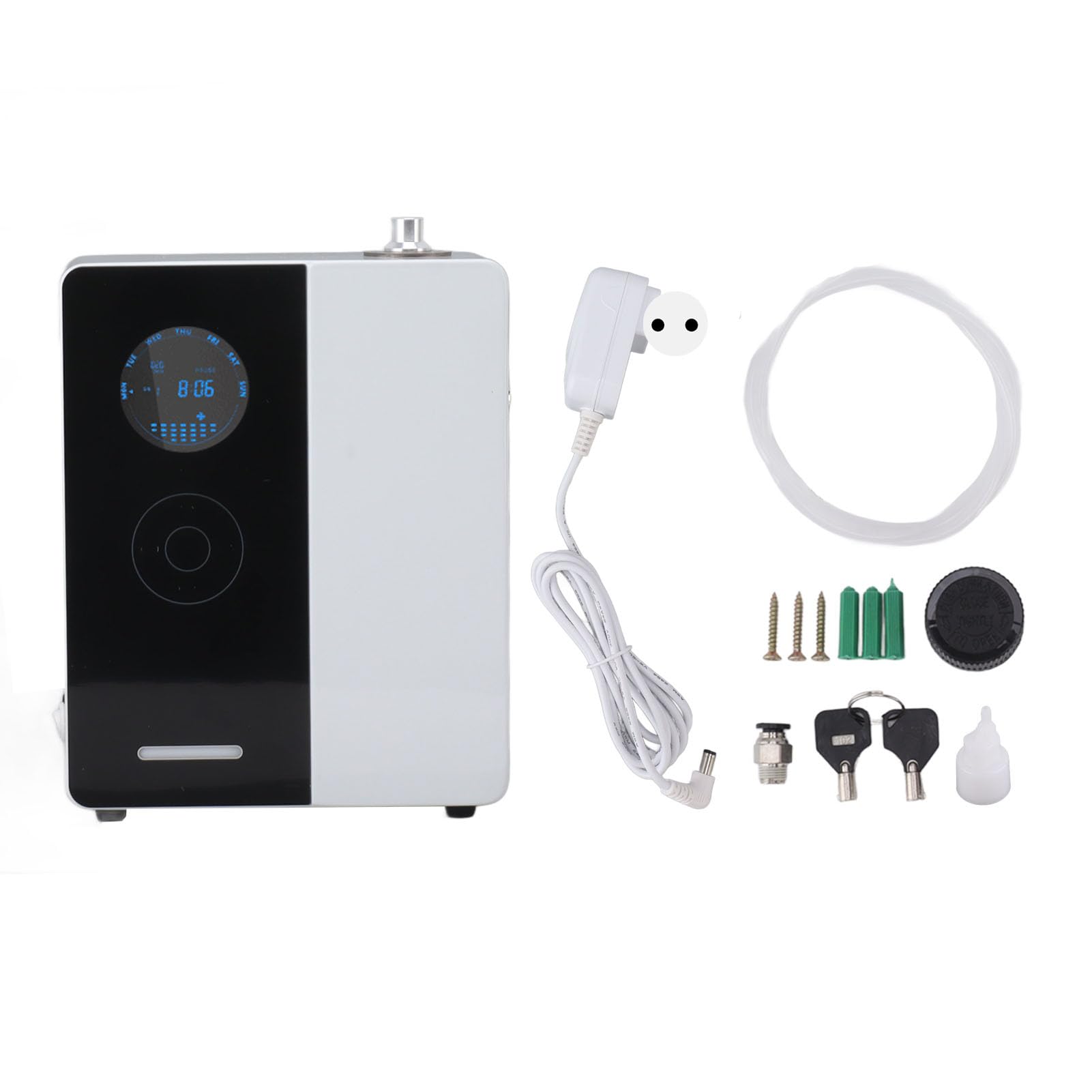 HEEPDD Máquina Casera del Aromaterapia, Interruptor de Memoria de la Máquina del Difusor del Aceite Esencial del Ajuste de la Frecuencia del Espray 220mah para el Hotel (Enchufe de la UE)