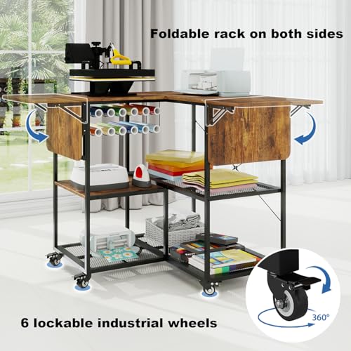 Support de transfert de chaleur robuste avec table d'angle pliante pour atelier