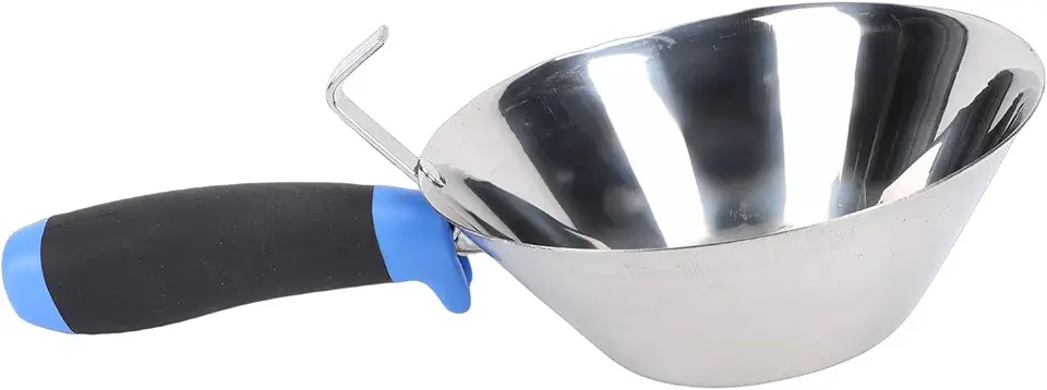 Fabater Colher de Argamassa de Aço Inoxidável Antiderrapante TPR Ferramenta de Reboco para Pedreiros de Mistura de Estuque