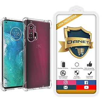 Capa Protetora Para Motorola Edge Plus com Tela de 6.7" Polegadas Capinha Case Transparente Air Anti Impacto Proteção De Silicone Flexível - Danet