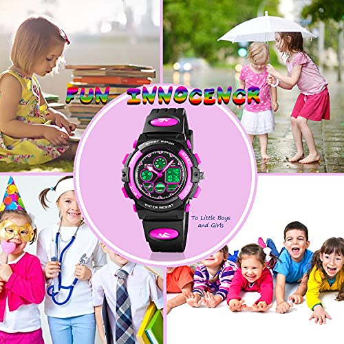 cofuo Kids Watches for Boys Girls, Multi Function Waterproof Outdoor Sports Digital Learning Wrist Watch Birthday Gifts for Children Age 3+Yrs2