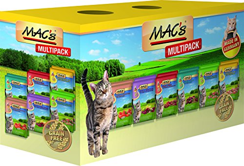 MAC'S Nassfutter Pouchpack MULTIPACK 12x 100g für Katzen getreidefrei Cover