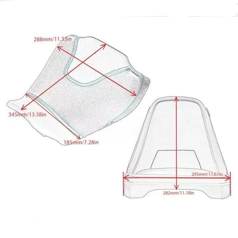 Asiento CB 650R sillín trasero y cojín delantero para moto Honda CBR650R 2019-2023 6