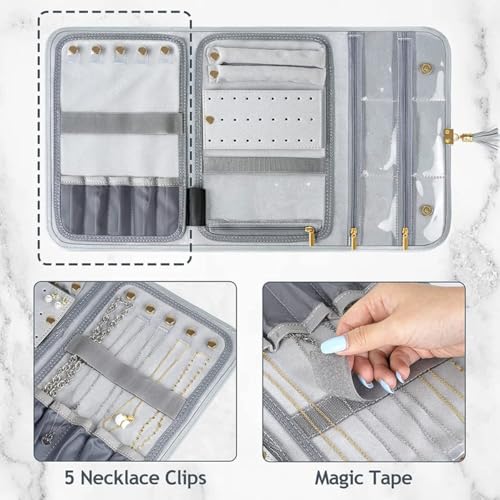 Bolsa portátil para collares y pendientes perfecta para organizar tu maleta 7