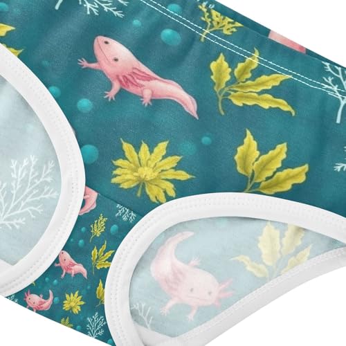 Kids Underwear, Cute Axolotls Toddler Girl Briefs, Girls' Cotton Brief Underwear, 2T–8 Years 5