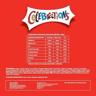 Celebrations Chocolate Gift Box, 385g Assorted Christmas Chocolates Snack Box...