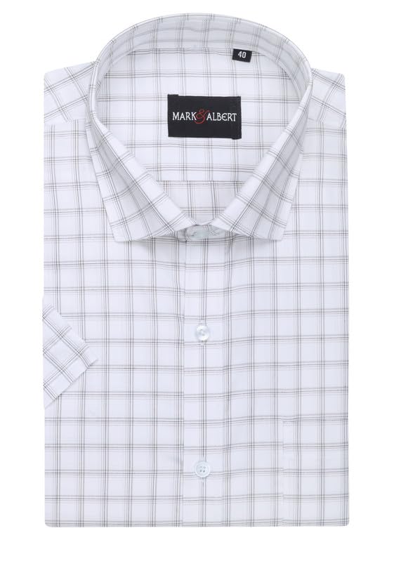 Image of Mark & Albert Men's Half Sleeves Regular Shirt