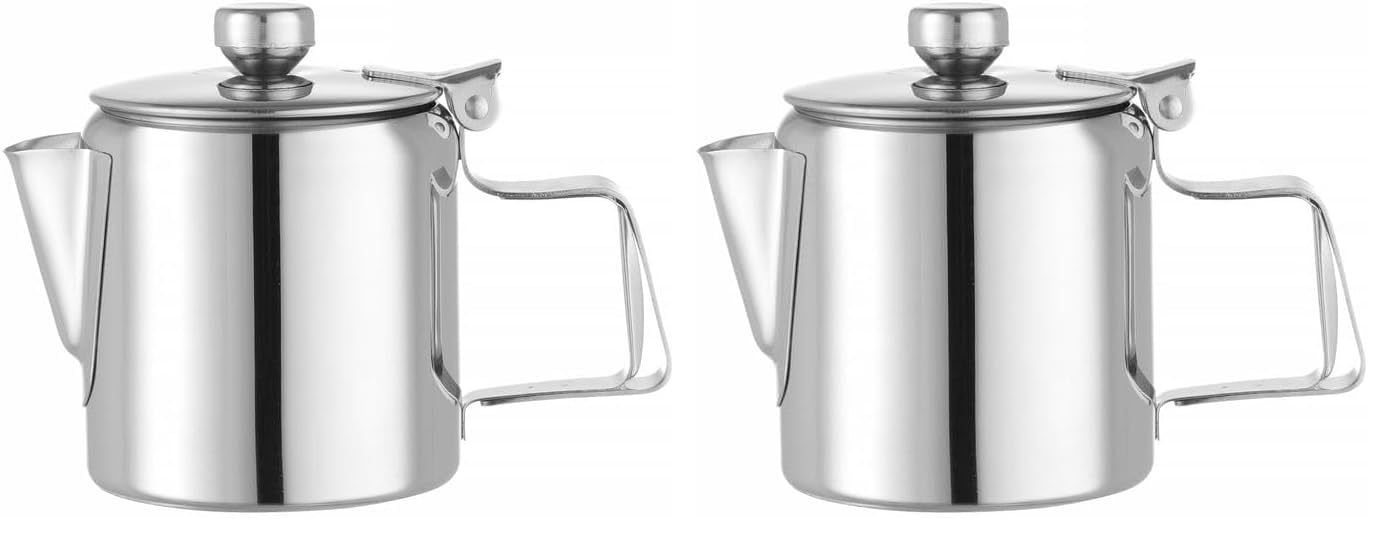 HENDI 453001, cafetière à piston, lot de 2, 200 ml, acier inoxydable
