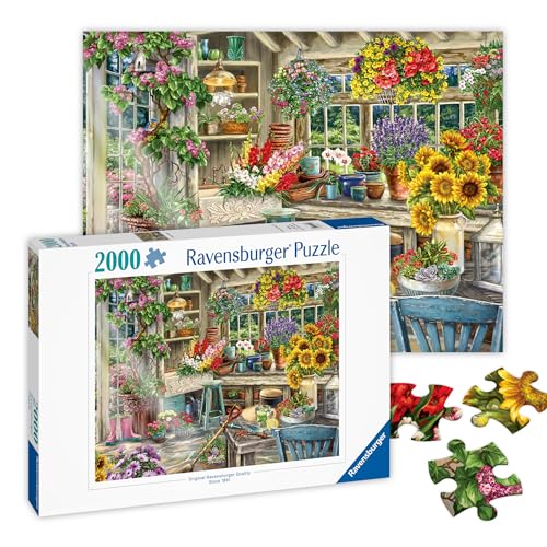 Ravensburger - Gardener's Paradise - 2000 Piece Jigsaw Puzzle - Enjoy Stunning, Vibrant Colors in a Shop Full of Beautiful Blooms - Premium Quality - Ideal Gift - Puzzles for Adults